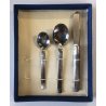 SET 3 POSATE VINTAGE Calderoni F.lli LUXURY CURTLERY acciaio INOXID ARGENTATO