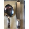SET 3 POSATE VINTAGE Calderoni F.lli LUXURY CURTLERY acciaio INOXID ARGENTATO