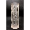 VASO CRISTALLO SCULTURA CILINDRO DESIGN Peill&Putzler FROSTED GLASS VINTAGE '70s