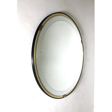 SPECCHIO VINTAGE ROTONDO Fontana Arte DESIGN Luigi Fontana GALVANIT CRISTALLO 60