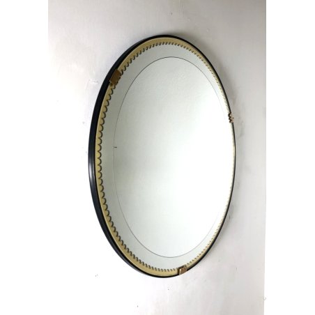 SPECCHIO VINTAGE ROTONDO Fontana Arte DESIGN Luigi Fontana GALVANIT CRISTALLO 60