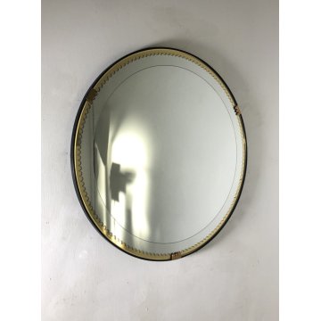 SPECCHIO VINTAGE ROTONDO Fontana Arte DESIGN Luigi Fontana GALVANIT CRISTALLO 60