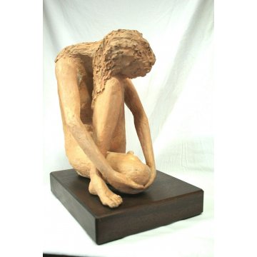 ANTICA SCULTURA VOLUME TERRACOTTA Lucio Olivieri NUDO FEMMINILE MILANO EPOCA'900