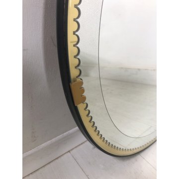 SPECCHIO VINTAGE ROTONDO Fontana Arte DESIGN Luigi Fontana GALVANIT CRISTALLO 60