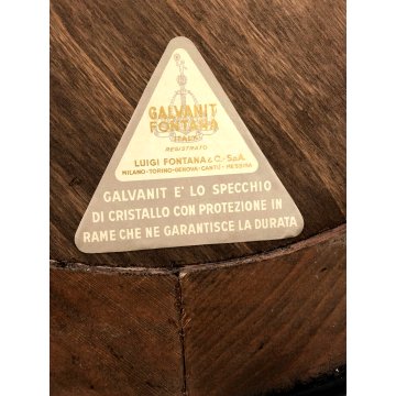 SPECCHIO VINTAGE ROTONDO Fontana Arte DESIGN Luigi Fontana GALVANIT CRISTALLO 60