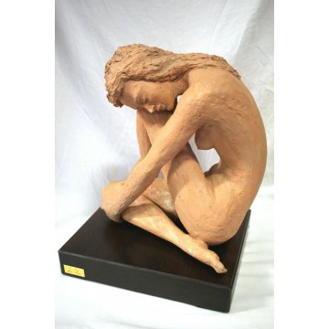 ANTICA SCULTURA VOLUME TERRACOTTA Lucio Olivieri NUDO FEMMINILE MILANO EPOCA'900