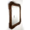 GRANDE ANTICO SPECCHIO SPECCHIERA CORNICE VASSOIO LEGNO DECORO BULINO XIX sec