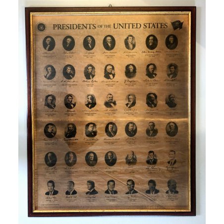 CORNICE STAMPA PRESIDENTS of the UNITED STATES 62,5x78 cm AMERICAN HISTORY 2001