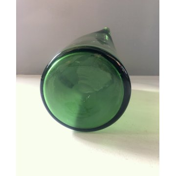 CARAFFA VETRO TRASPARENTE VERDE di Empoli DESIGN BROCCA VERSATOIO VINTAGE EPOCA