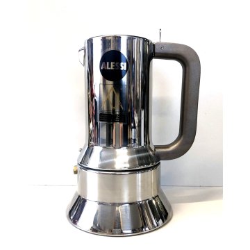 CAFFETTIERA ALESSI mod 9090/6 tazze DESIGN Richard Sapper ACCIAIO INOX VINTAGE