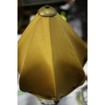 LAMPADA VEILLEUSE Pierrot CERAMICA DIPINTA ABATJOUR con PARALUME  LAMP ART DECO'