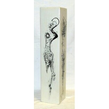 GRANDE ANTICO VASO CERAMICA IBIS CUNARDO VARESE VALGANNA SCULTURA DIPINTO NUDO