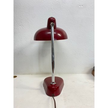 LAMPADA DA TAVOLO SCRIVANIA FERRO ALLUMINO DESIGN ITALIA ANNI '60 TABLE LAMP OLD