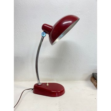 LAMPADA DA TAVOLO SCRIVANIA FERRO ALLUMINO DESIGN ITALIA ANNI '60 TABLE LAMP OLD
