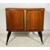 MOBILE BAR GIRADISCHI LESA CREDENZA DESIGN VETRO SPECCHIO 50s ROTELLE VINTAGE