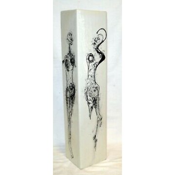 GRANDE ANTICO VASO CERAMICA IBIS CUNARDO VARESE VALGANNA SCULTURA DIPINTO NUDO