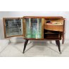 MOBILE BAR GIRADISCHI LESA CREDENZA DESIGN VETRO SPECCHIO 50s ROTELLE VINTAGE