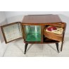 MOBILE BAR GIRADISCHI LESA CREDENZA DESIGN VETRO SPECCHIO 50s ROTELLE VINTAGE