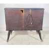 MOBILE BAR GIRADISCHI LESA CREDENZA DESIGN VETRO SPECCHIO 50s ROTELLE VINTAGE