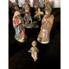 RARO ANTICO PRESEPE 24 STATUINE in GESSO NATIVITA NATALE 10cm/h CIRCA primo 900