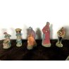 RARO ANTICO PRESEPE 24 STATUINE in GESSO NATIVITA NATALE 10cm/h CIRCA primo 900