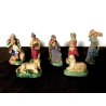 RARO ANTICO PRESEPE 24 STATUINE in GESSO NATIVITA NATALE 10cm/h CIRCA primo 900