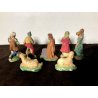 RARO ANTICO PRESEPE 24 STATUINE in GESSO NATIVITA NATALE 10cm/h CIRCA primo 900