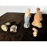 RARO ANTICO PRESEPE 24 STATUINE in GESSO NATIVITA NATALE 10cm/h CIRCA primo 900