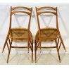 ANTICA COPPIA SEDIE CHIAVARINE 1960 DESIGN POLTRONA CHAIR LEGNO PAGLIA VINTAGE