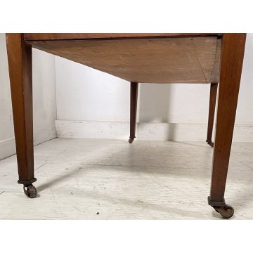 ANTICO COMO LEGNO MOGANO INTARSIATO TOILETTE INGLESE FINE 1800 SPECCHIO BAGNO 