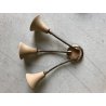 3 APPLIQUE VINTAGE WALL LAMP 3 BRACCI STELO FLESSIBILE OTTONE PARALUME CAMPANA