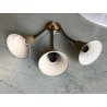 3 APPLIQUE VINTAGE WALL LAMP 3 BRACCI STELO FLESSIBILE OTTONE PARALUME CAMPANA