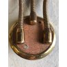 3 APPLIQUE VINTAGE WALL LAMP 3 BRACCI STELO FLESSIBILE OTTONE PARALUME CAMPANA