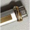 PENNA STILOGRAFICA Cartier Vendome TRINITY ACCIAIO ORO vintage OLD FOUNTAIN PEN