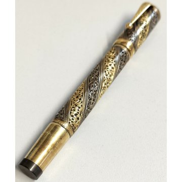 IMPERIAL Antica Penna Stilografica RETRATTILE Safety ORO 18kr OLD FOUNTAIN PEN