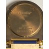 Must de Cartier OROLOGIO TAVOLO quartz SVEGLIA VIAGGIO BLU ORO vintage BOX 535