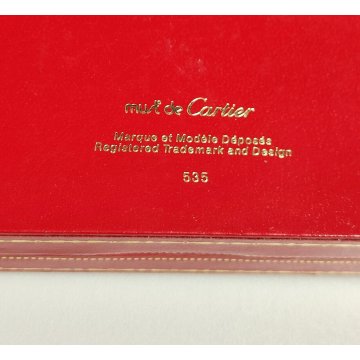 Must de Cartier OROLOGIO TAVOLO quartz SVEGLIA VIAGGIO BLU ORO vintage BOX 535