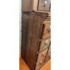 ANTICA CREDENZA FARMACIA 40 CASSETTI 4 ANTE 1800 LEGNO NOCE CASSETTIERA VETRINA