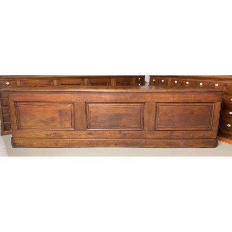 ANTICO BANCONE FARMACIA RIPIANI CASSA 1800 LEGNO NOCE BANCO NEGOZIO BAR CENTRO