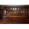 ANTICO NEGOZIO FARMACIA 60 CASSETTI 14 ANTE 1800 BANCONE LEGNO NOCE CASSETTIERA