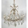 LAMPADARIO SOFFITTO MARIA TERESA LIBERTY VETRO PRIMI 1900 GOCCE LAMP 11 LUCI OLD