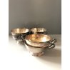 SET 6 PICCOLA ZUPPIERA ALPACCA Bajoni Tagliabue VINTAGE STORICO HOTEL ANNI '30