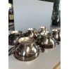 SET 6 PICCOLA ZUPPIERA ALPACCA Bajoni Tagliabue VINTAGE STORICO HOTEL ANNI '30
