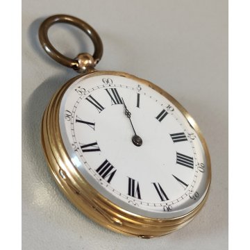 ANTICO OROLOGIO TASCA Junod Freres ORO 18k EPOCA 1800 taschino OLD POCKET WATCH