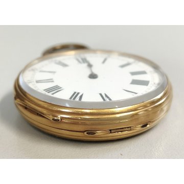 ANTICO OROLOGIO TASCA Junod Freres ORO 18k EPOCA 1800 taschino OLD POCKET WATCH