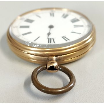ANTICO OROLOGIO TASCA Junod Freres ORO 18k EPOCA 1800 taschino OLD POCKET WATCH