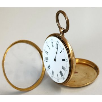 ANTICO OROLOGIO TASCA Junod Freres ORO 18k EPOCA 1800 taschino OLD POCKET WATCH