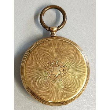ANTICO OROLOGIO TASCA Junod Freres ORO 18k EPOCA 1800 taschino OLD POCKET WATCH
