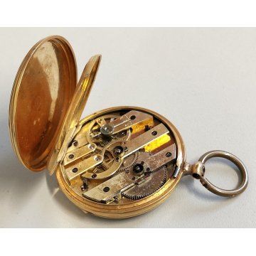 ANTICO OROLOGIO TASCA Junod Freres ORO 18k EPOCA 1800 taschino OLD POCKET WATCH