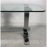TAVOLO SCRIVANIA DESIGN VETRO ACCIAIO FORMANOVA GIANNI MOSCATELLI TABLE GLASS 